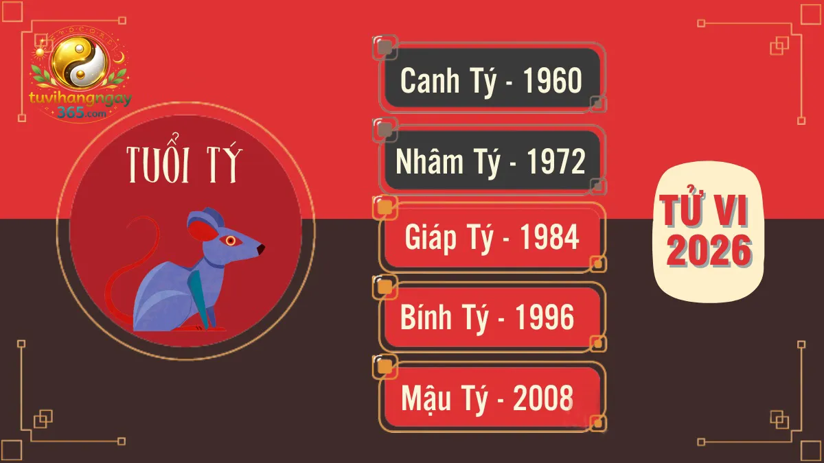 Tử vi tuổi Tý 2026 theo từng tuổi nạp âm