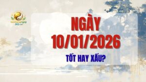 Khám phá tử vi ngày 10/01/2026 chi tiết: đánh giá mức độ tốt xấu, những việc nên làm để đón tài lộc, và các điều cần kiêng kỵ để tránh vận hạn. Xem giờ hoàng đạo chuẩn xác từ Tử Vi Hàng Ngày 365.