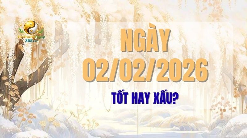 Khám phá tử vi ngày 02/02/2026 chi tiết: đánh giá tổng quan, luận giải ngày tốt hay xấu, những việc nên làm và nên tránh để thu hút tài lộc, bình an. Cập nhật giờ hoàng đạo và lời khuyên hữu ích từ tuvihangngay365.com.