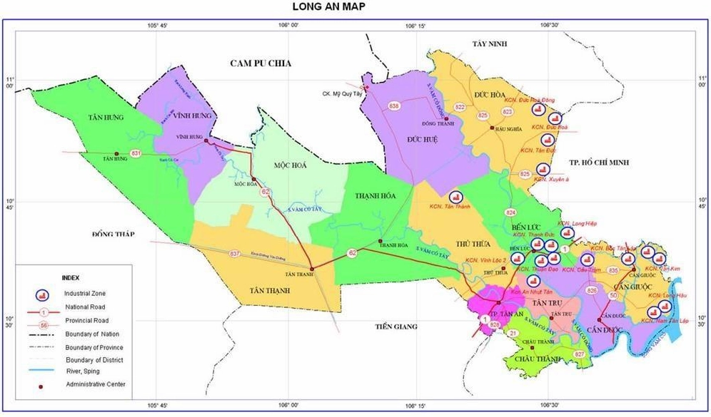 Bản đồ quy hoạch tỉnh Long An