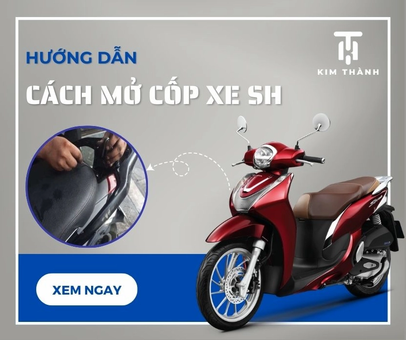 Cách mở cốp xe SH, bình xăng SH đúng cách trên các dòng xe