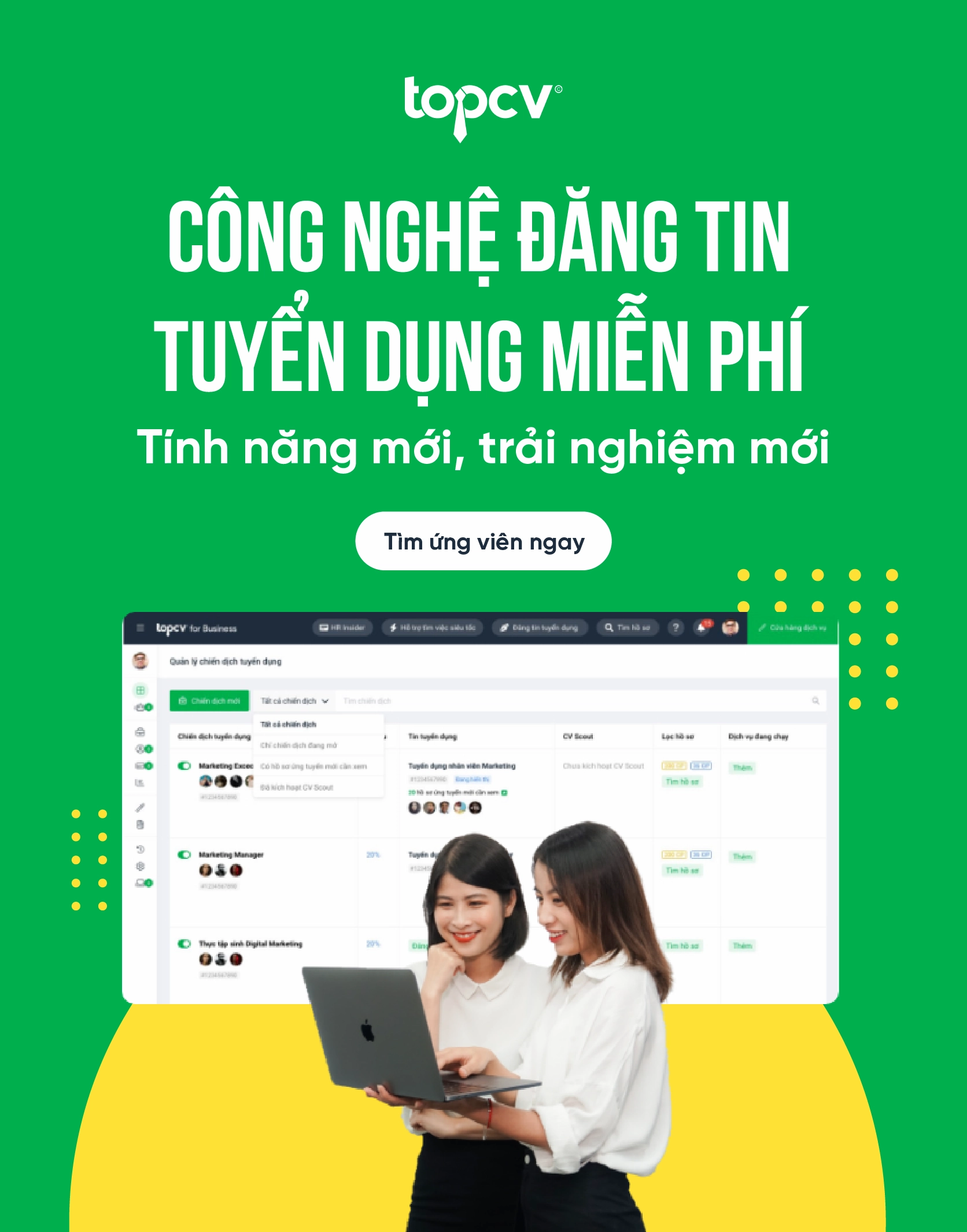 Đăng tin tuyển dụng miễn phí hiệu quả