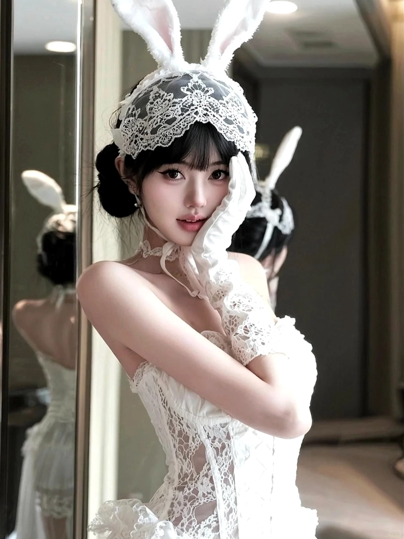 Gái xinh cosplay thỏ
