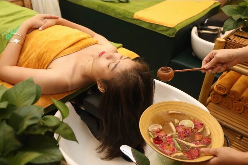 Gội đầu dưỡng sinh Hoa Mộc Tân An Spa