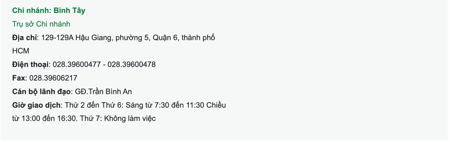Hình ảnh mô tả chi nhánh Vietcombank