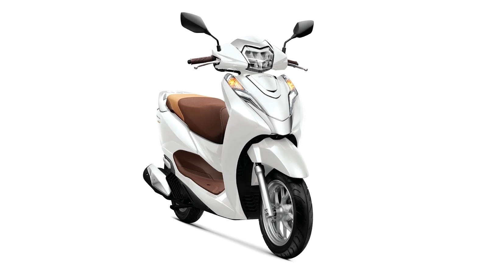 Honda Lead trắng nâu sở hữu thiết kế hiện đại, thon gọn