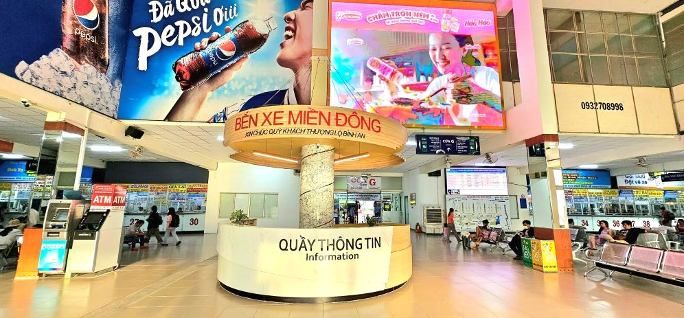Không gian bên trong của bến xe Miền Đông cũ ngày nay (Ảnh: Bến xe Miền Đông)