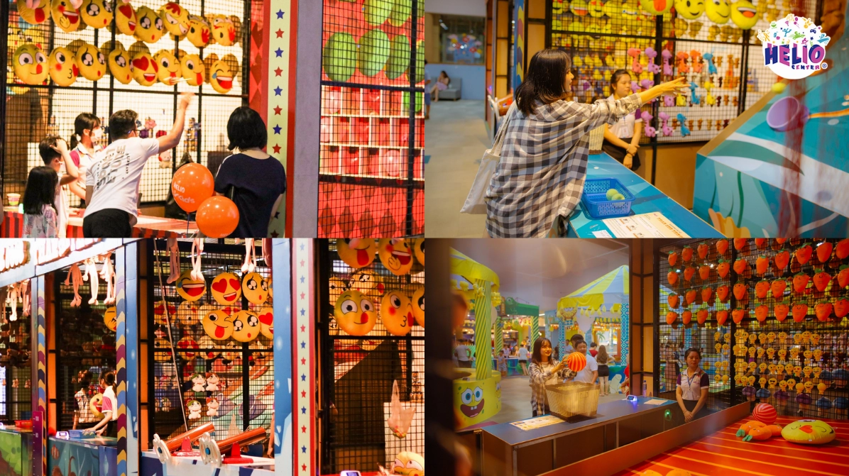 Khu game Carnival sôi động với đa dạng trò chơi tại Helio Play