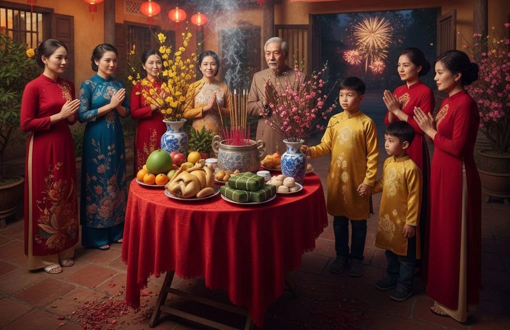 Lễ cúng giao thừa mang ý nghĩa thiêng liêng