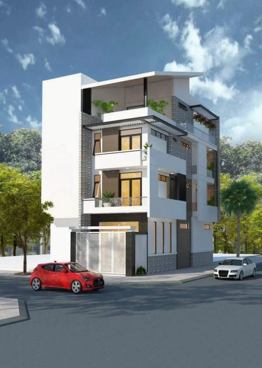 Mẫu nhà ống đẹp 2 mặt tiền