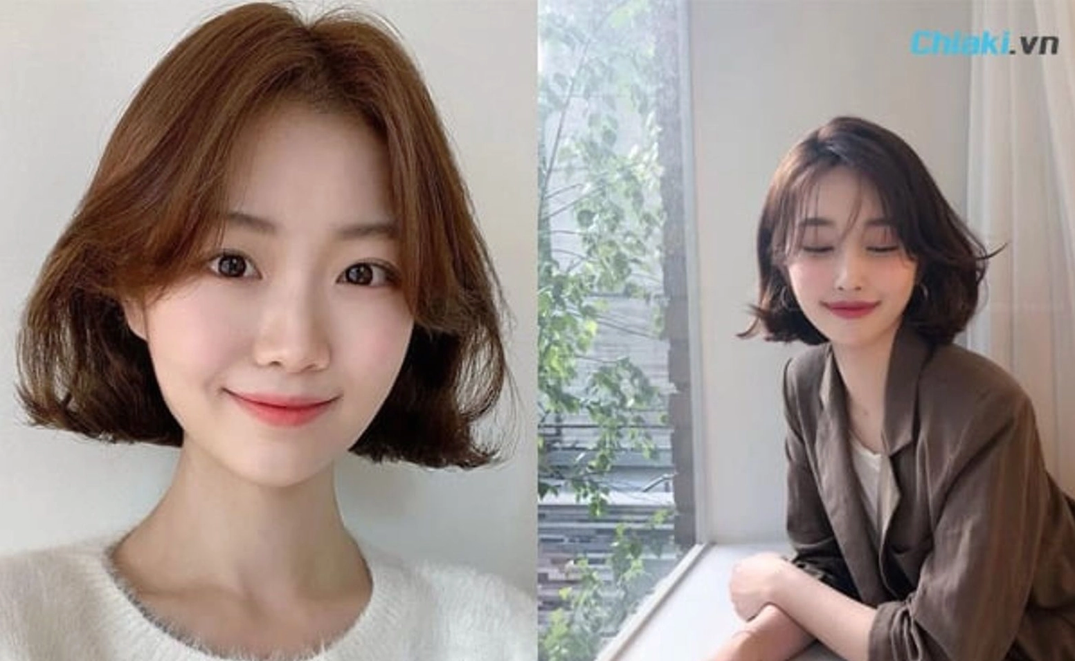 Mẫu tóc ngắn nữ uốn Hàn Quốc