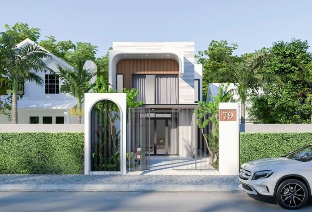 Nhà cấp 4 thiết kế hiện đại, tích hợp nhiều cây xanh tươi mát
