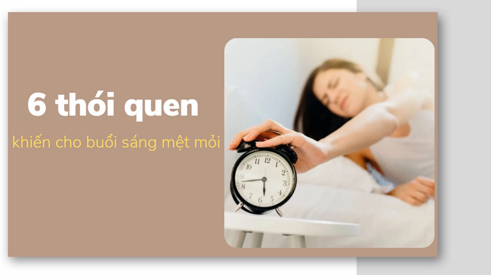 Những thói quen khiến buổi sáng mệt mỏi vì áp lực