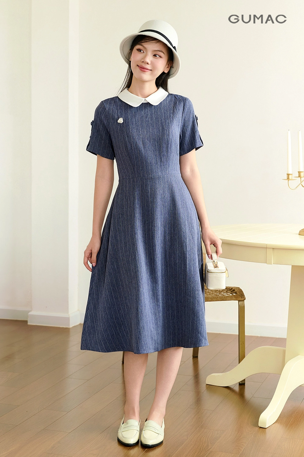 set dam linen xanh di du lich dep cho nu menh moc