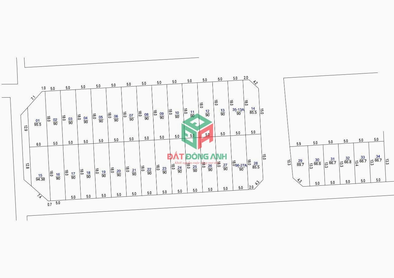 Sơ đồ đất đấu giá Đại Bàng, Nguyên Khê