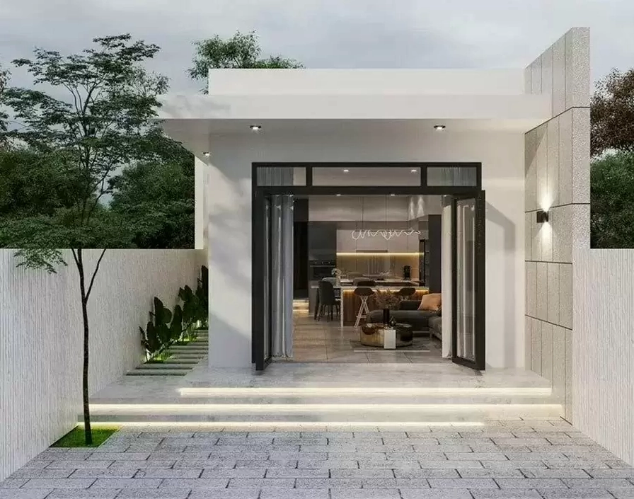 Thiết kế nhà cấp 4 mái bằng tối giản 200 triệu