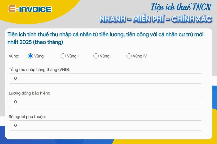 Tiện ích tính thuế TNCN
