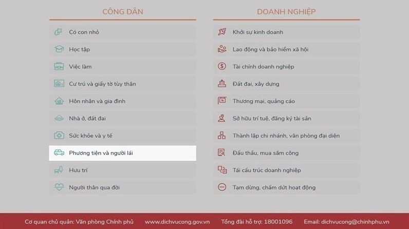 Truy cập trang web Cổng Dịch vụ công Quốc gia