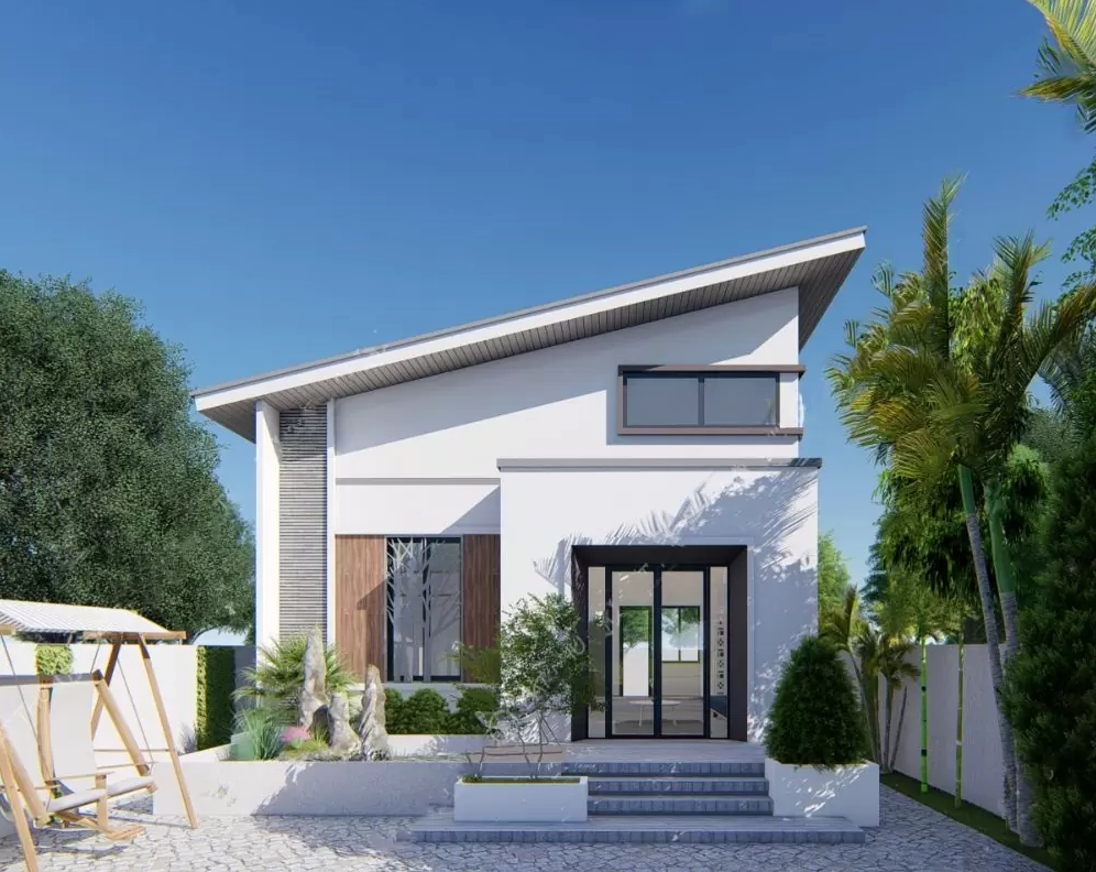 xây nhà cấp 4 mái lệch 200 triệu mái lệch
