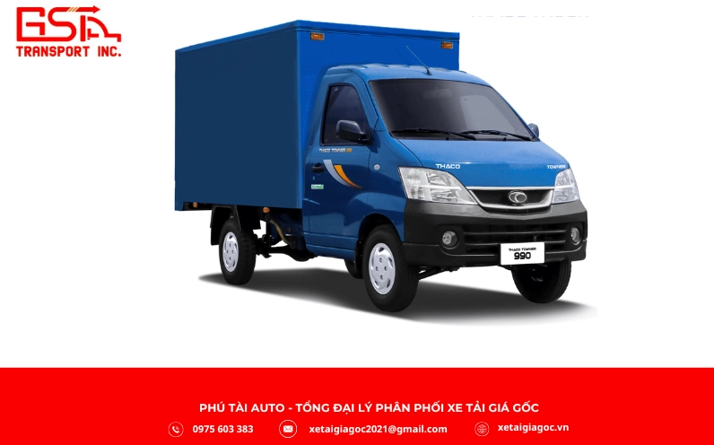 Xe tải Thaco Towner là dòng xe tải nhẹ phổ biến tại Việt Nam, có tải trọng từ 0.8 – 1 tấn, phù hợp nhu cầu vận chuyển hàng hóa nội thành nhờ thiết kế nhỏ gọn, linh hoạt